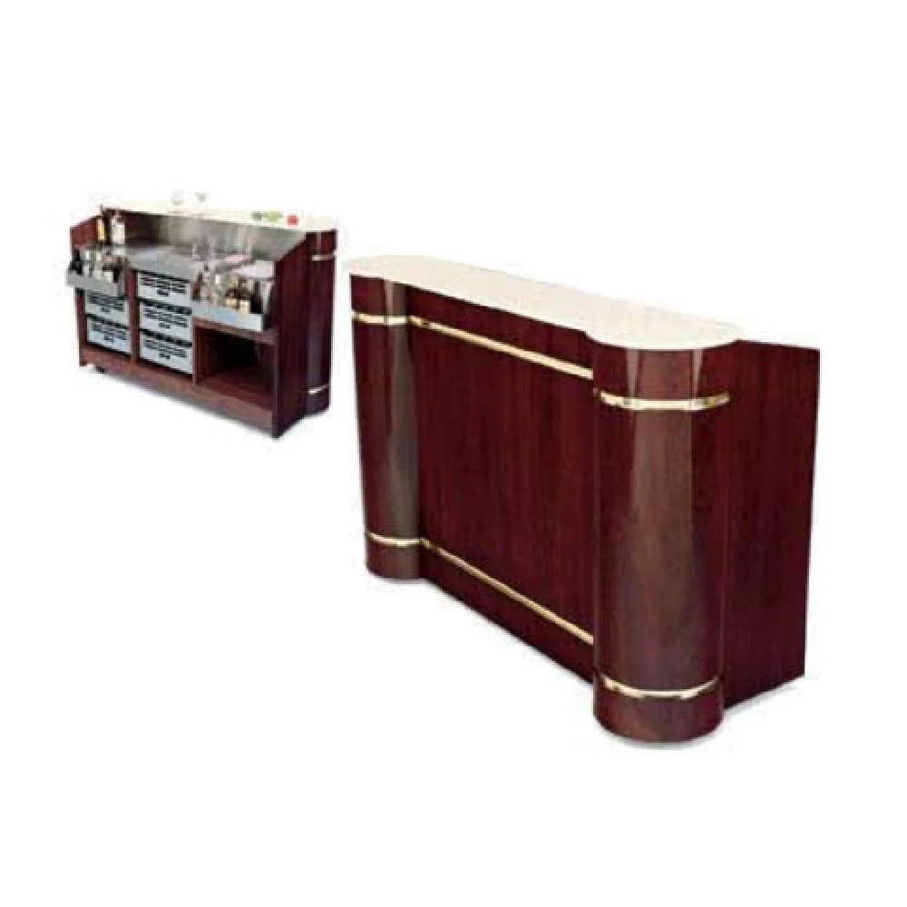 Forbes Industries 5765-8 99 Inch Mobile Bar Wood Veneer with Stainless Steel Counter Forbes Industries 5765-8 99 Inch Mobile Bar Wood Veneer with Stainless Steel Counter