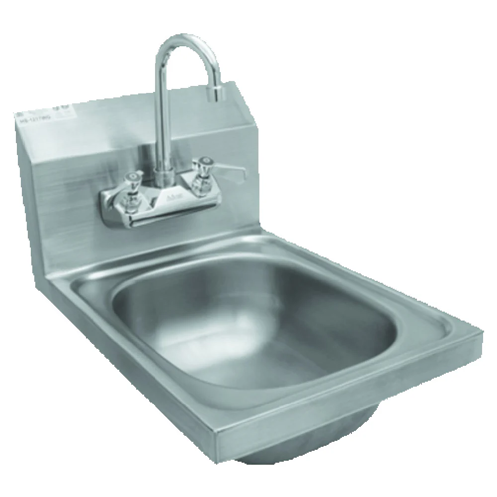 GSW USA HS-1217W 12-5/8 Inch Hand Sink Wall Mount with Faucet and Strainer