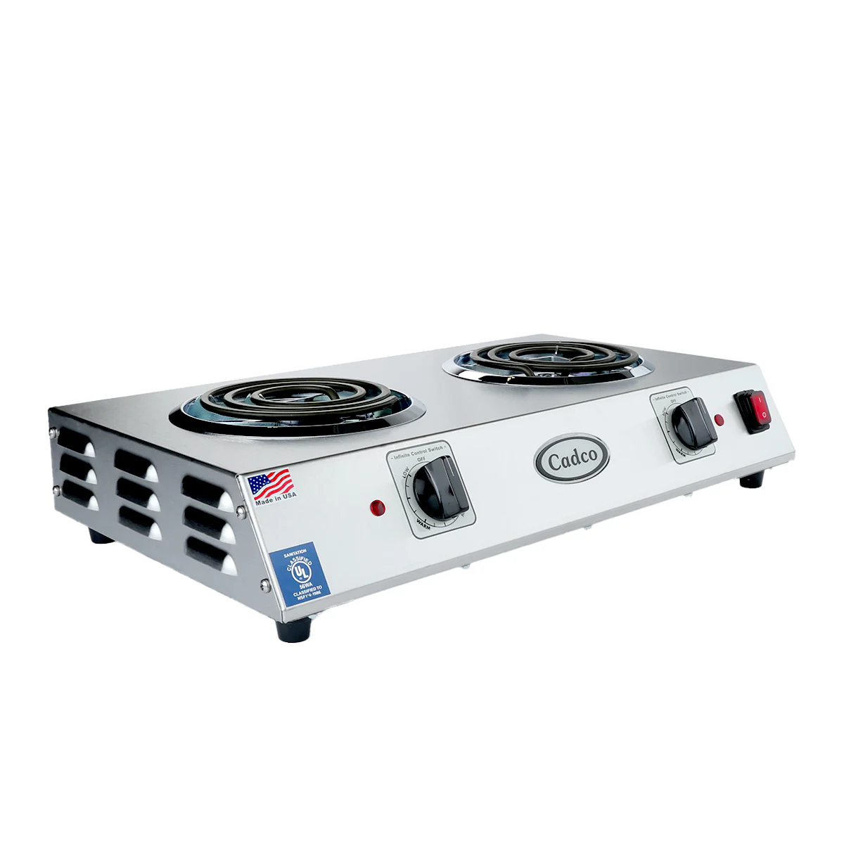 Cadco CDR-1T 21-1/4 Inch Portable Double Hot Plate Electric 2 Burners Cadco CDR-1T 21-1/4 Inch Portable Double Hot Plate Electric 2 Burners