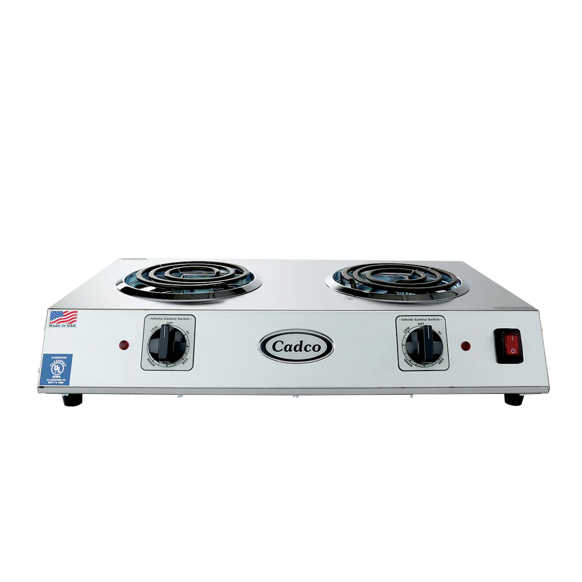 Cadco CDR-1T 21-1/4 Inch Portable Double Hot Plate Electric 2 Burners Cadco CDR-1T 21-1/4 Inch Portable Double Hot Plate Electric 2 Burners