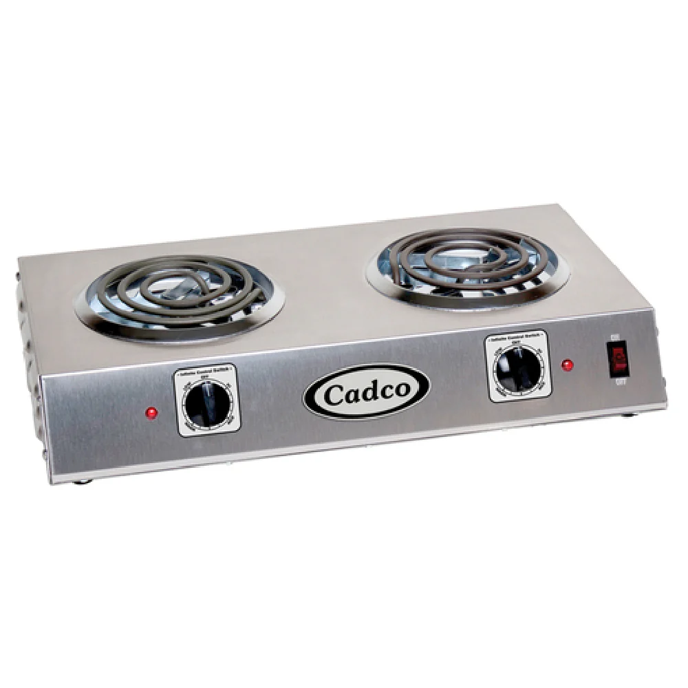 Cadco CDR-1T 21-1/4 Inch Portable Double Hot Plate Electric 2 Burners Cadco CDR-1T 21-1/4 Inch Portable Double Hot Plate Electric 2 Burners