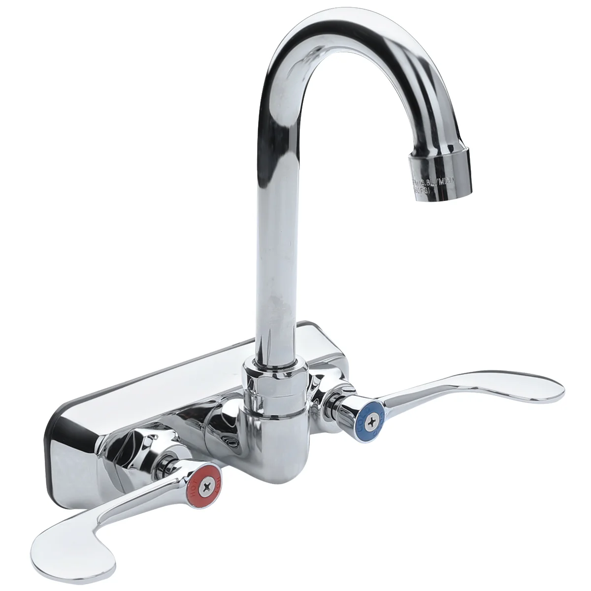Empura Stainless EFW4035BHGS 12 Inch Wall Mount Faucet with Gooseneck Spout