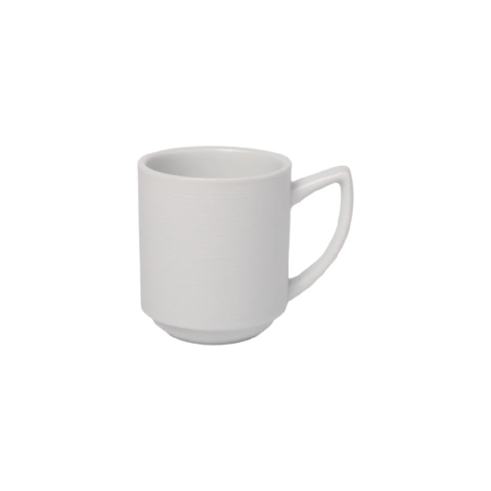 Vertex China RA-17 10 Oz Cup with Handle Porcelain Bright White - Stacking