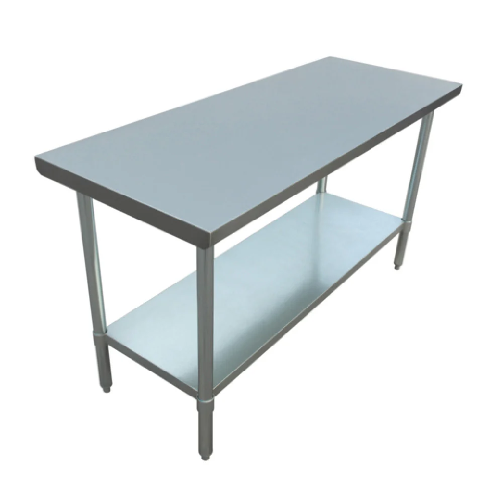Admiral Craft WT-3060-E 60 Inch Stainless Steel Work Table with Adjustable Undershelf