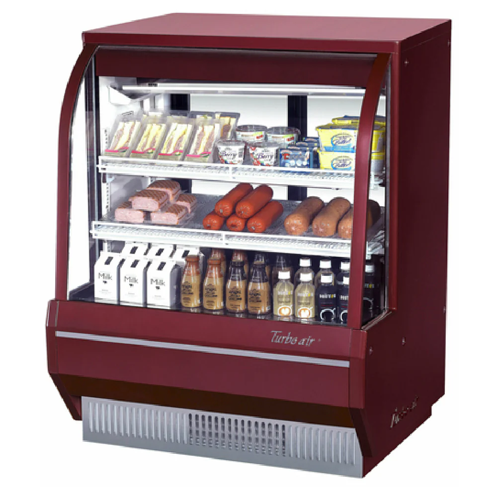Turbo Air TCDD-48H-R-N 48 Inch Refrigerated Deli Case 16.2 cu ft with Curved Glass