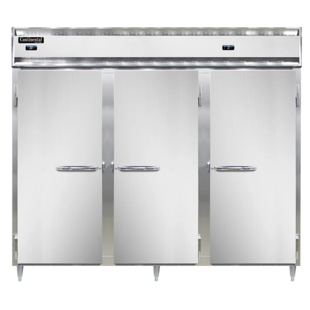 Continental Refrigerator D3RRFESNSS 85 Inch Commercial Refrigerator Freezer 3 Section with Stainless Steel Finish