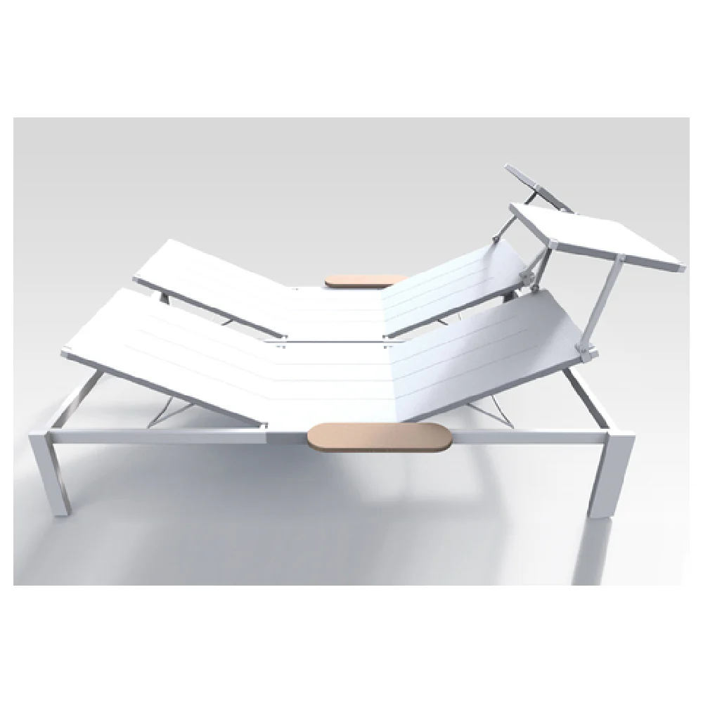 emuamericas 289 58 Inch Adjustable Daybed Indoor Outdoor Aluminum Texplast Fabric emuamericas 289 58 Inch Adjustable Daybed Indoor Outdoor Aluminum Texplast Fabric