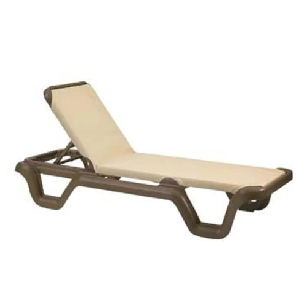 Grosfillex 99414137 30 Inch Adjustable Sling Chaise Resin Khaki Bronze Mist Grosfillex 99414137 30 Inch Adjustable Sling Chaise Resin Khaki Bronze Mist