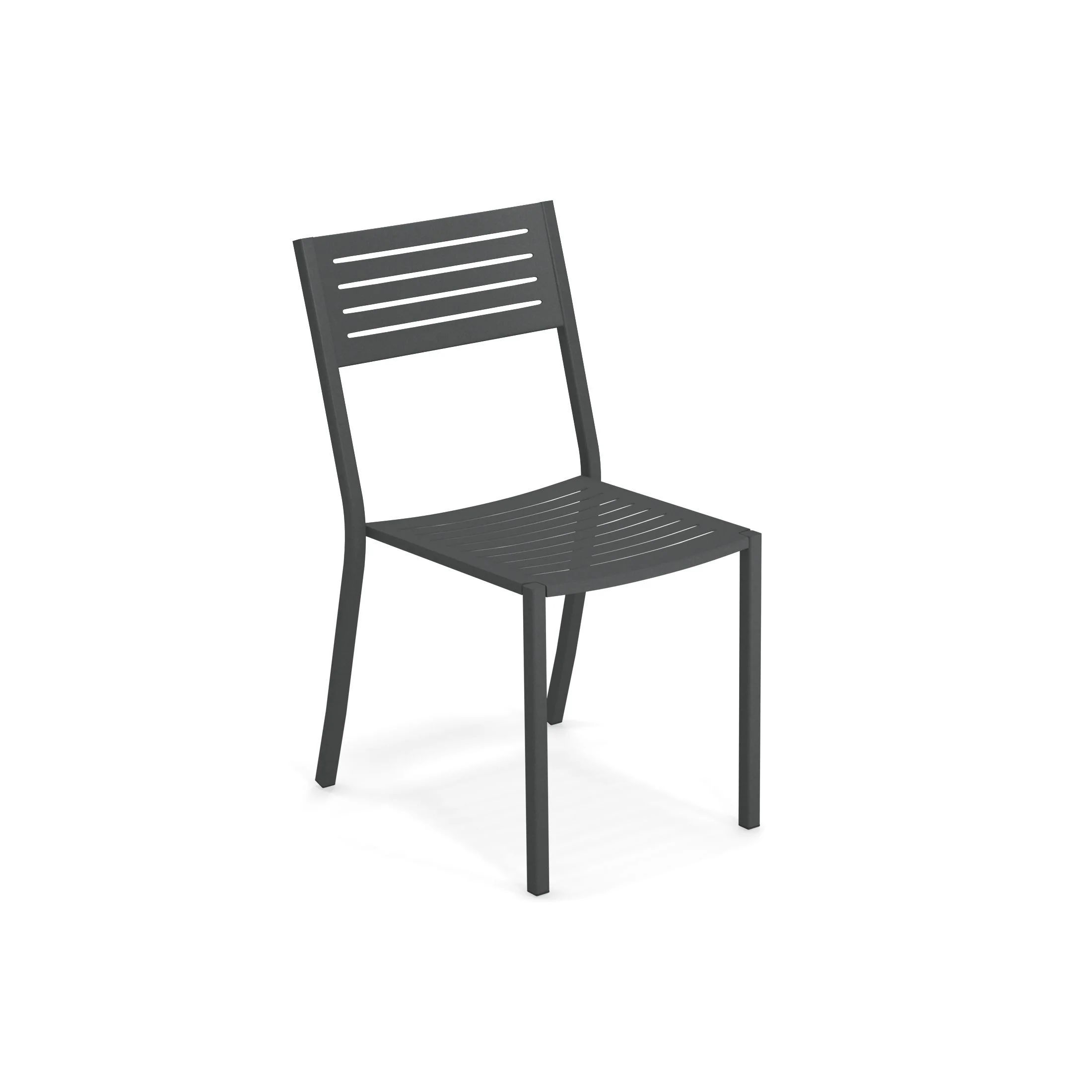 Emuamericas Llc E263-22 17.5 Inch Segno Stacking Side Chair Steel Slat Back and Seat Emuamericas Llc E263-22 17.5 Inch Segno Stacking Side Chair Steel Slat Back and Seat