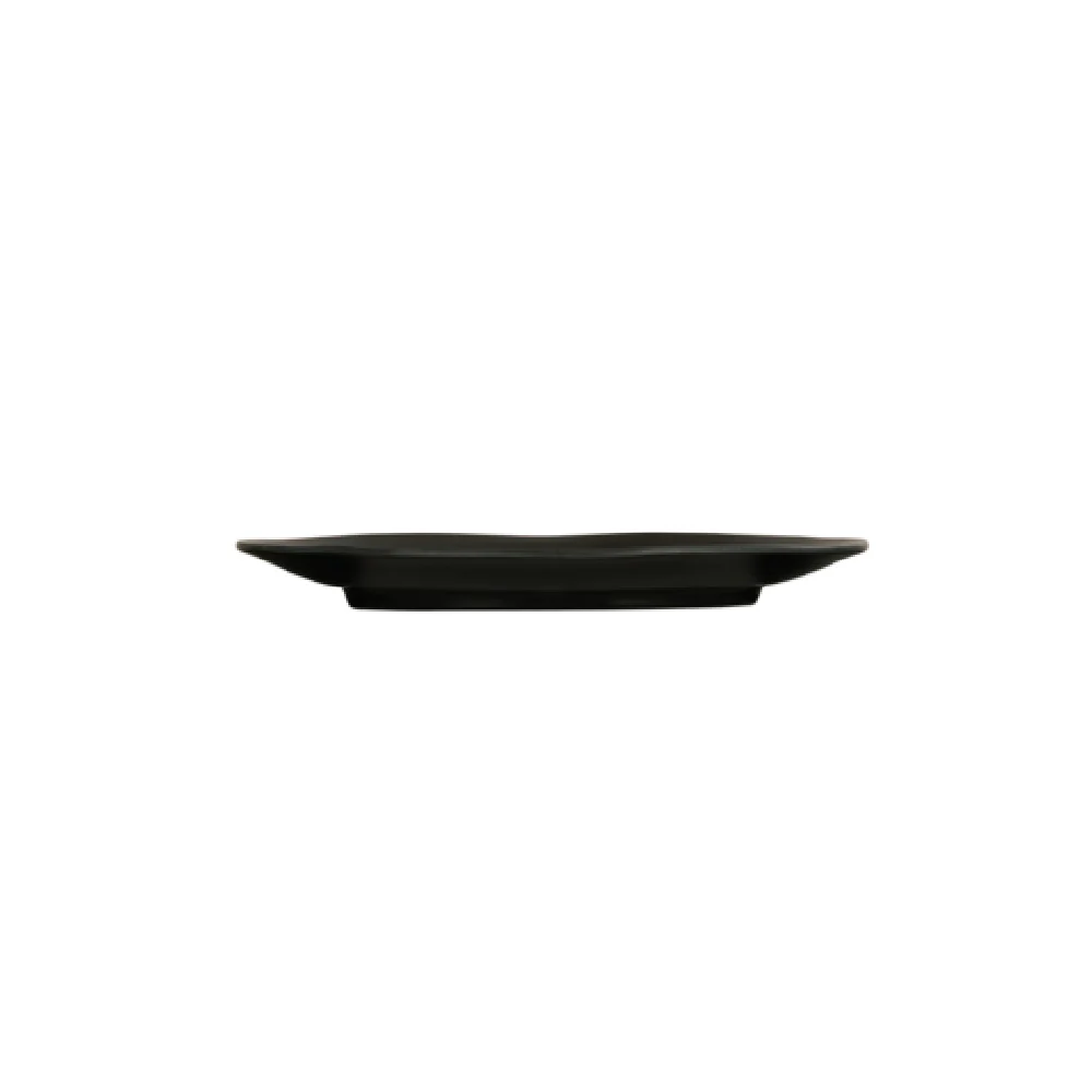 Cal Mil 24058-1411-13 14 Inch Hand Thrown Platter Black Melamine Dishwasher Safe Cal Mil 24058-1411-13 14 Inch Hand Thrown Platter Black Melamine Dishwasher Safe