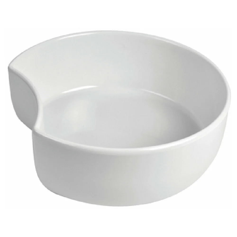 BauscherHepp T5631 5-1/4 Quart Crescent Bowl Anti-slip Silicone Feet Melamine White