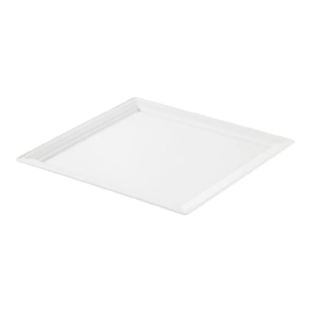 Revol 617707 11-3/4 Inch Plate Square Porcelain White Glazed - 3 Bundles Revol 617707 11-3/4 Inch Plate Square Porcelain White Glazed - 3 Bundles