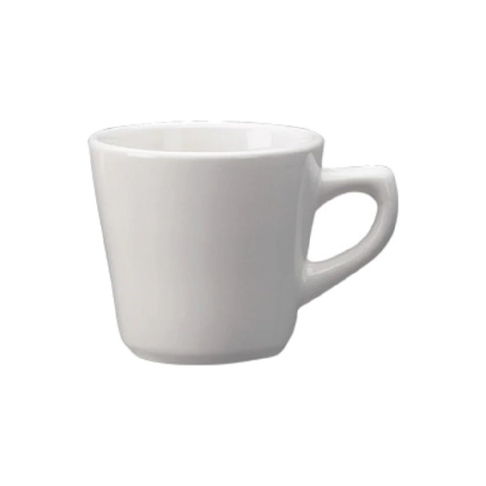 International Tableware DO-1 7 Oz Cup with Handle Porcelain European White