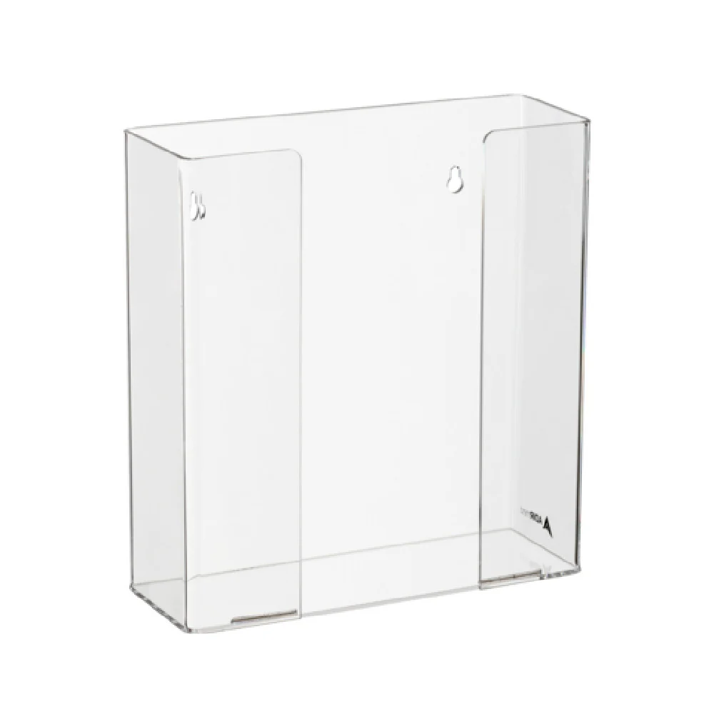 Alpine Industries ADI902-02 10-1/5 Inch Disposable Gloves Dispenser Clear Acrylic with 2 Box