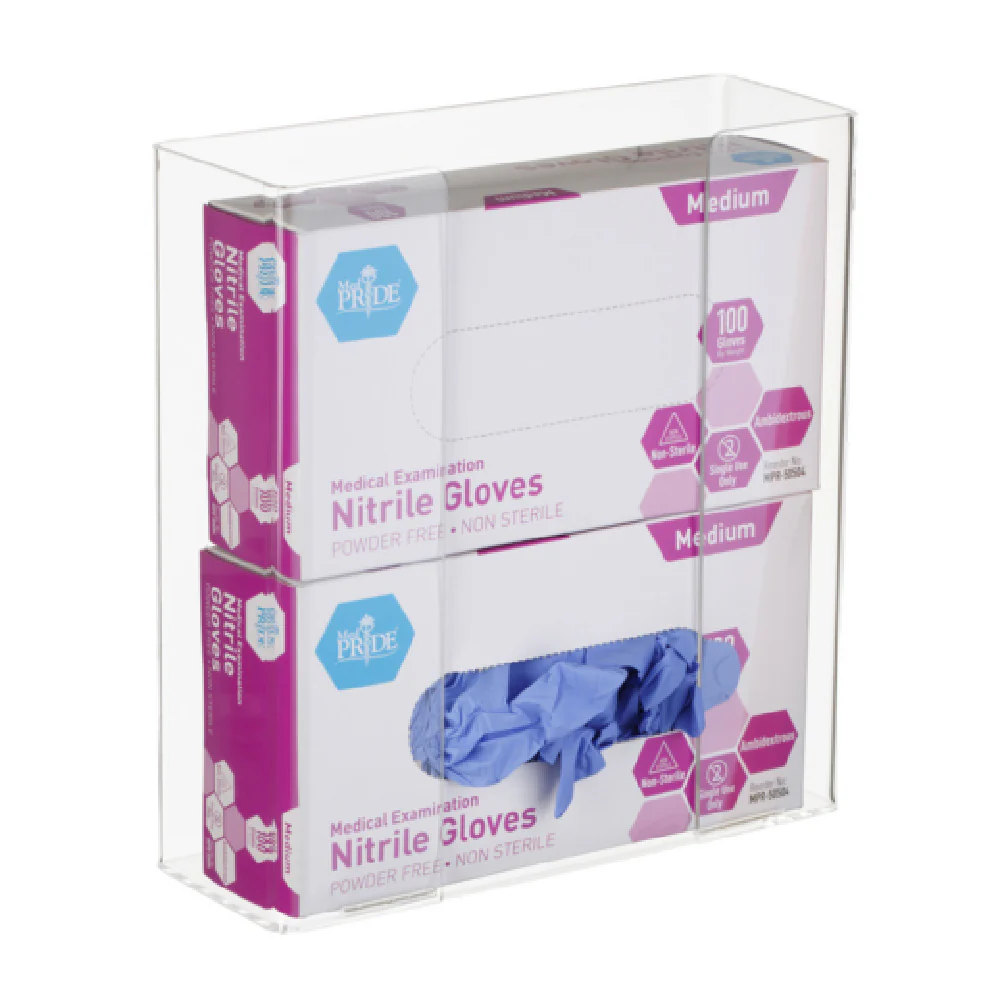 Alpine Industries ADI902-02 10-1/5 Inch Disposable Gloves Dispenser Clear Acrylic with 2 Box Alpine Industries ADI902-02 10-1/5 Inch Disposable Gloves Dispenser Clear Acrylic with 2 Box