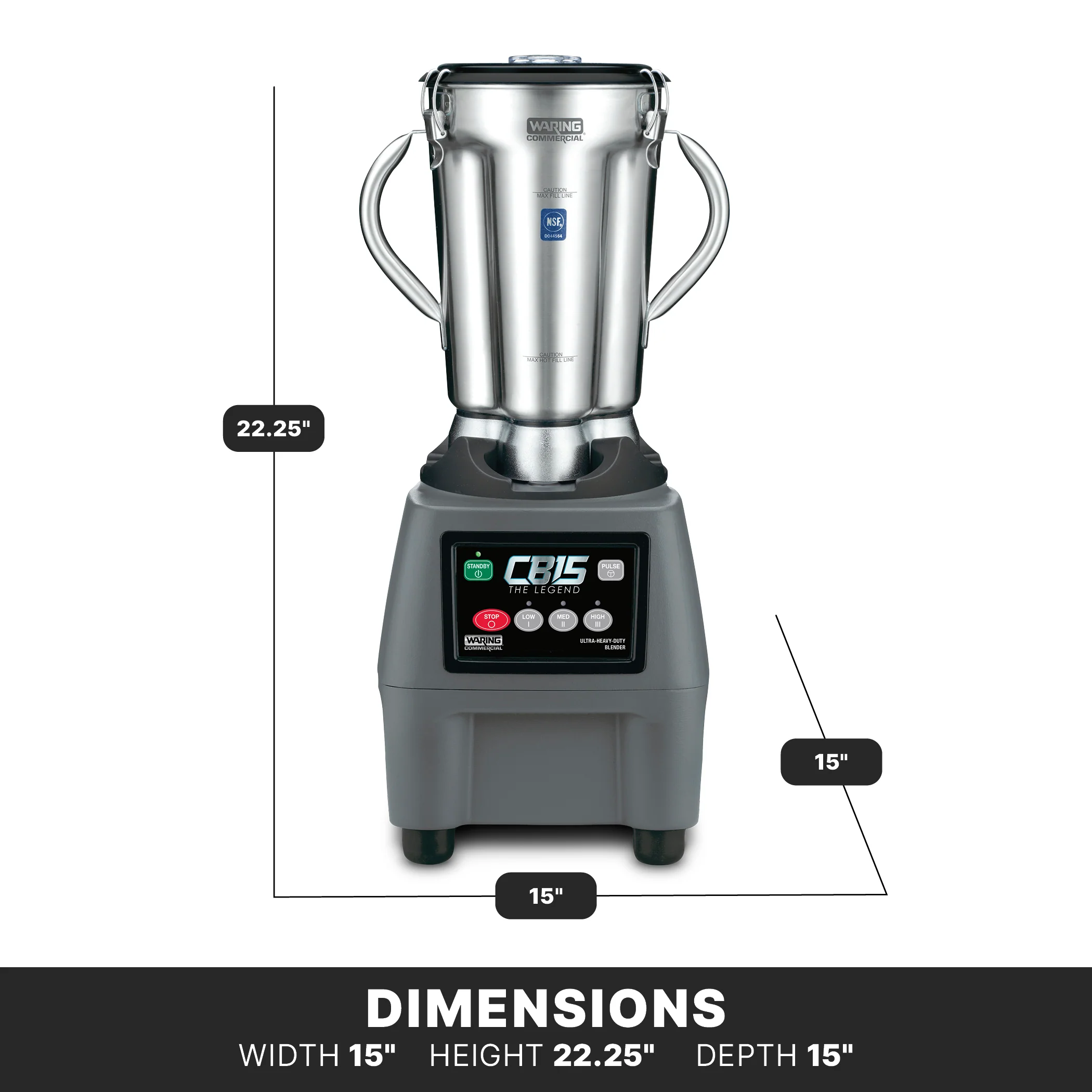 Waring CB15 The Legend One-Gallon Food Blender with Electronic Keypad Waring CB15 The Legend One-Gallon Food Blender with Electronic Keypad