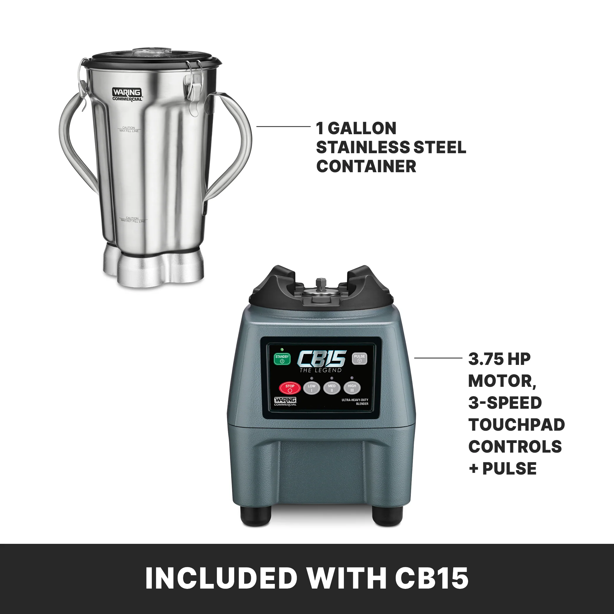 Waring CB15 The Legend One-Gallon Food Blender with Electronic Keypad Waring CB15 The Legend One-Gallon Food Blender with Electronic Keypad