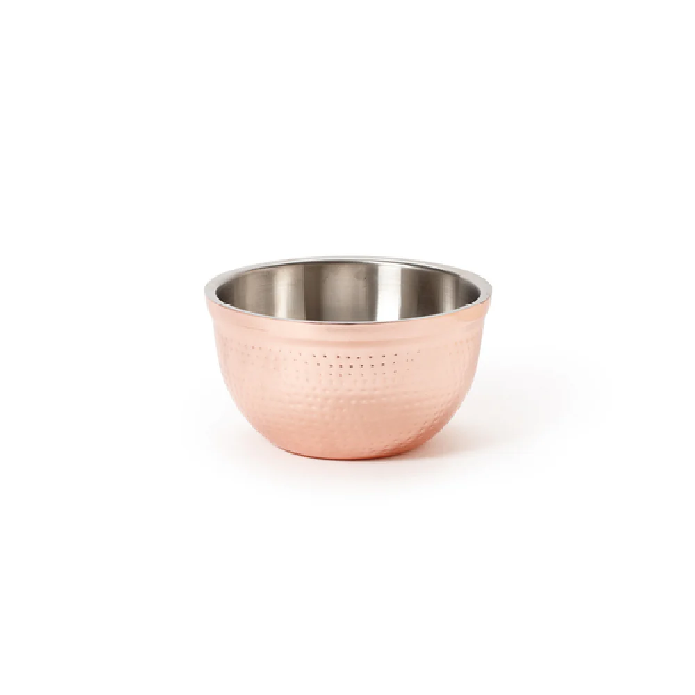GET Enterprises MB-500-CPR/SS 160 Oz Insulated Serving Bowl Copper Plated Stainless Steel Hammered Finish