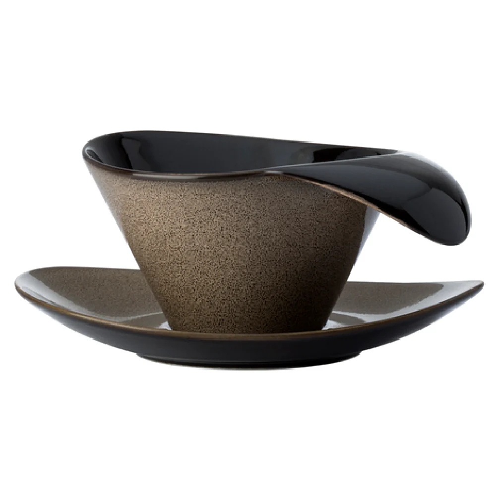 1880 Hospitality L6753059528 10 Oz Teacup with lip handle Porcelain Chestnut 1880 Hospitality L6753059528 10 Oz Teacup with lip handle Porcelain Chestnut