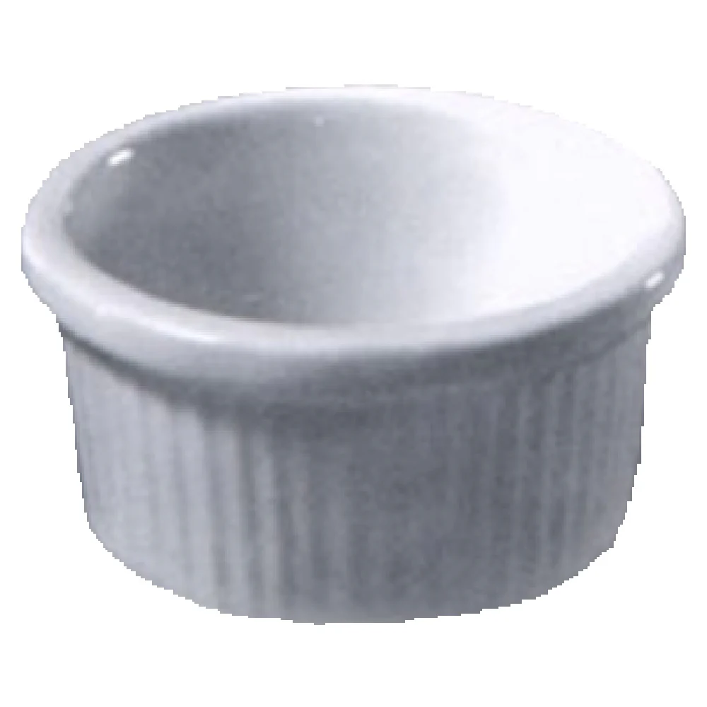 Steelite DC834W 2-3/4 Oz Ramekin Fluted Lead-Free Ceramic White