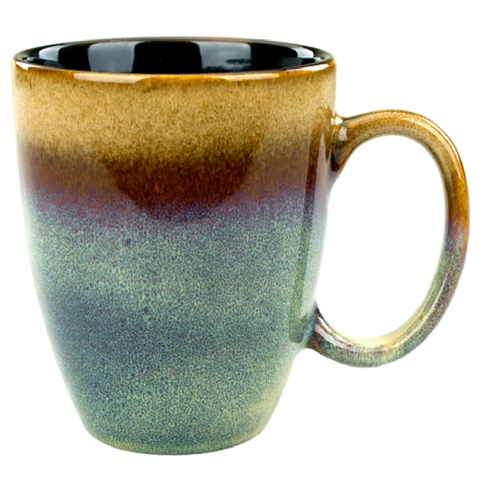 International Tableware 4415-748 15 Oz Endeavor Cup Ceramic Tan Reactive Glaze