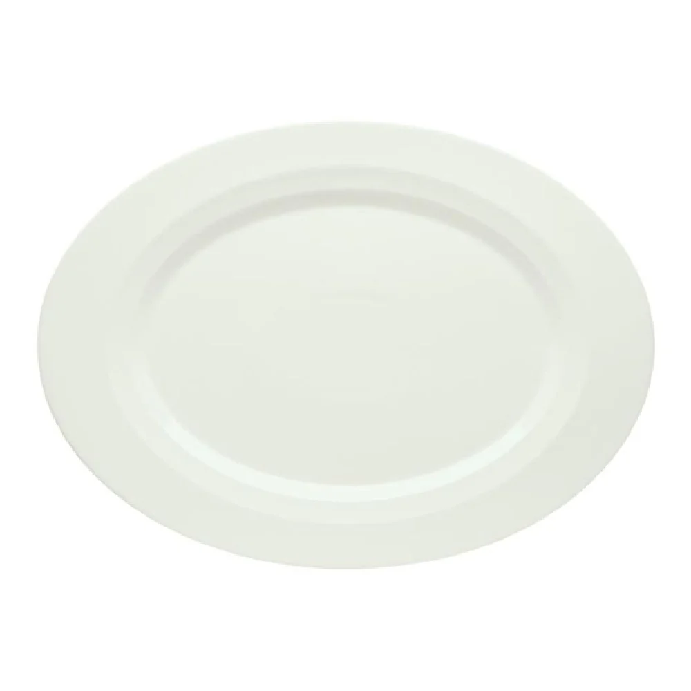 Libbey 9122034 13 Inch Oval Porcelain Platter Rimmed Case of 6