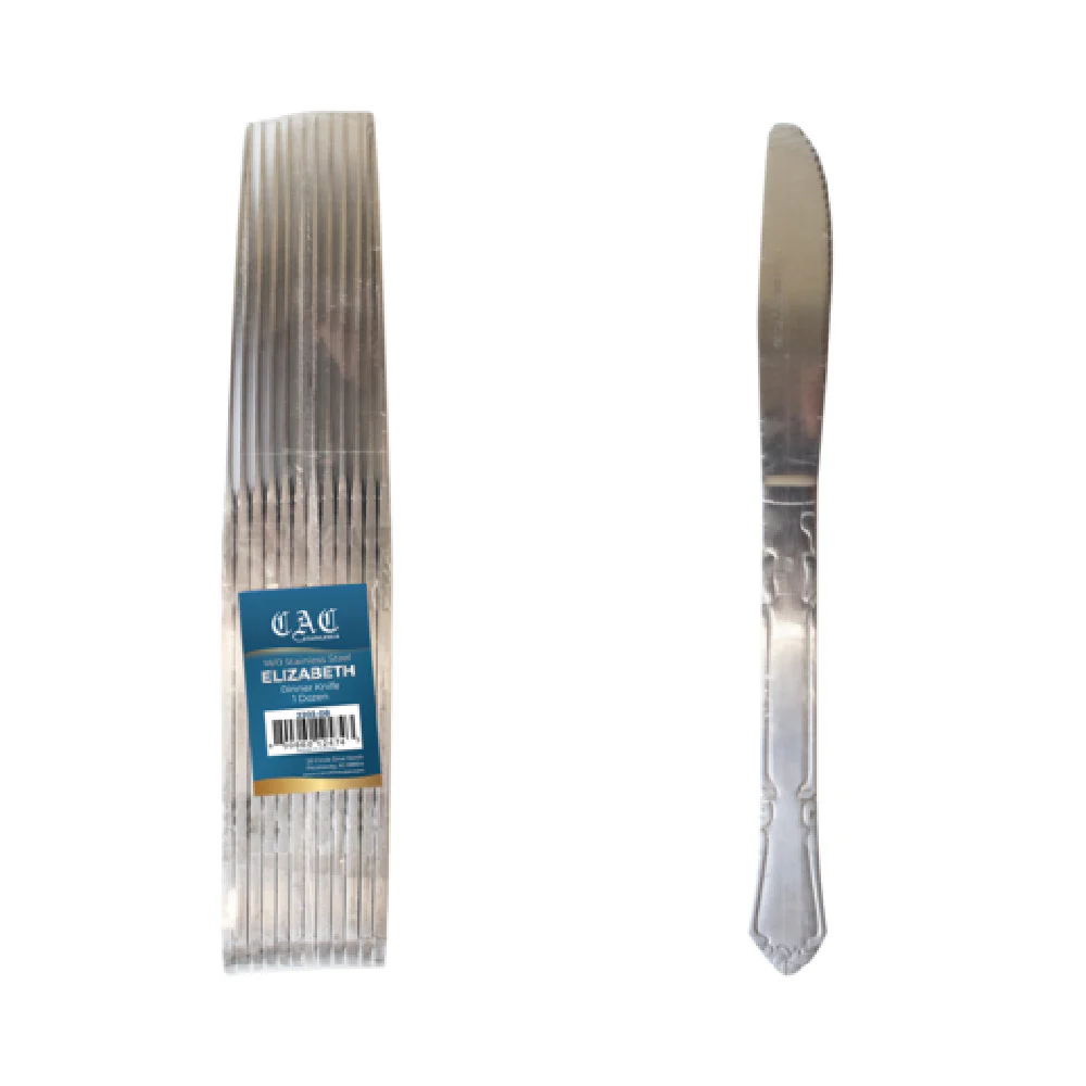 CAC China 2203-08 8 5/8 Inch Blade Dinner Knife 18/0 Stainless Steel Frost Finish