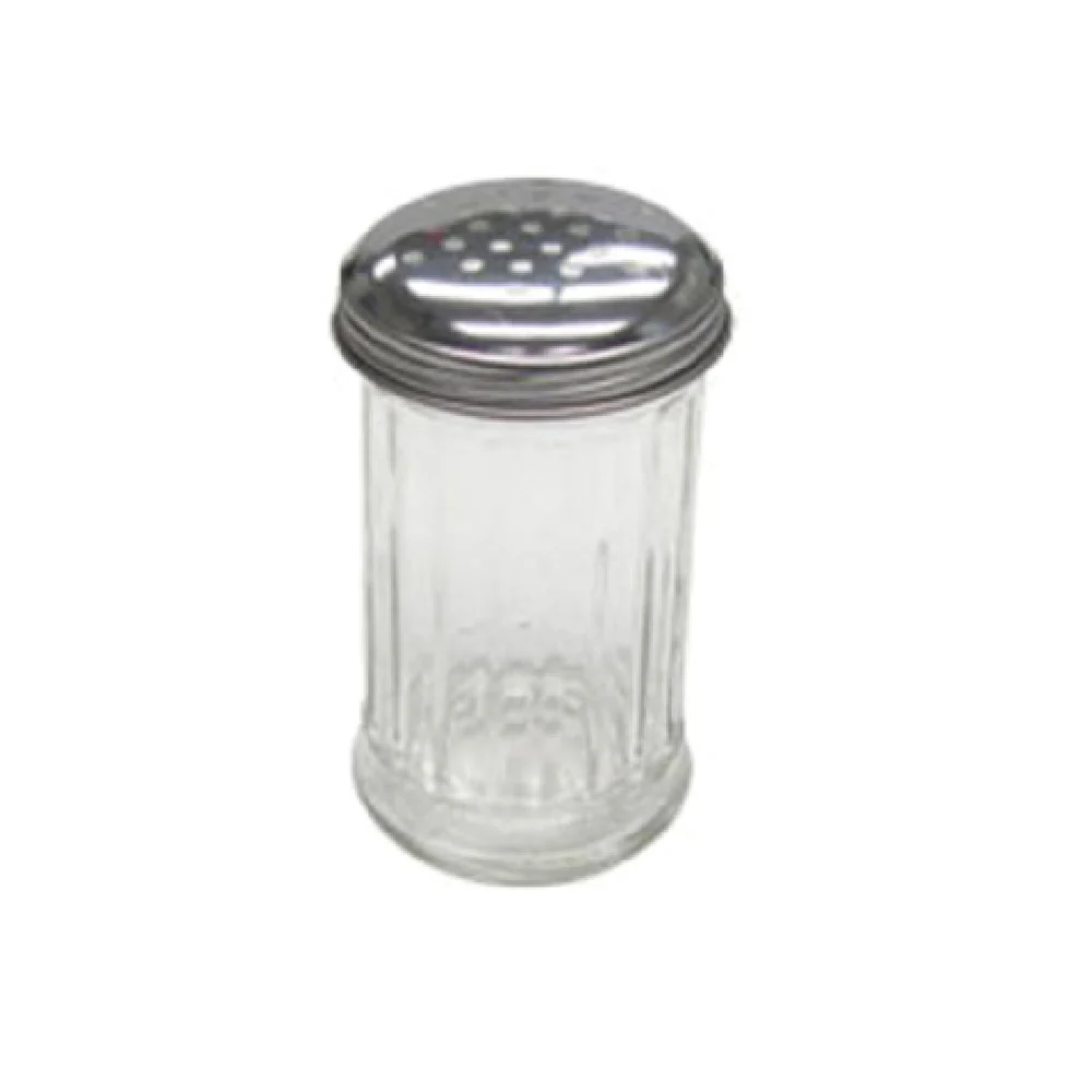 Admiral Craft 90PT 12 Oz Perforated Cheese and Spice Shaker Glass Top Stainless Steel Admiral Craft 90PT 12 Oz Perforated Cheese and Spice Shaker Glass Top Stainless Steel