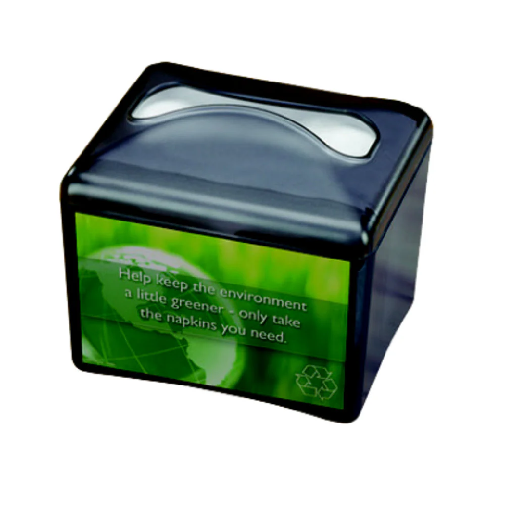 San Jamar H4003TBK 7-1/2 Inch Napkin Dispenser Countertop Plastic Black Pearl