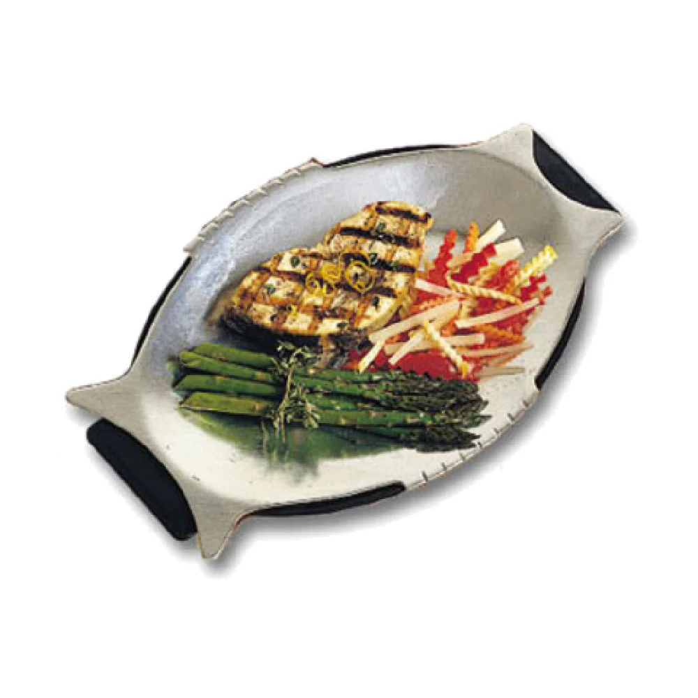 Bon Chef 2039WHTM 8 Inch Aluminum Fish Platter with Ceramic-look Coating Sandstone Matte White Bon Chef 2039WHTM 8 Inch Aluminum Fish Platter with Ceramic-look Coating Sandstone Matte White