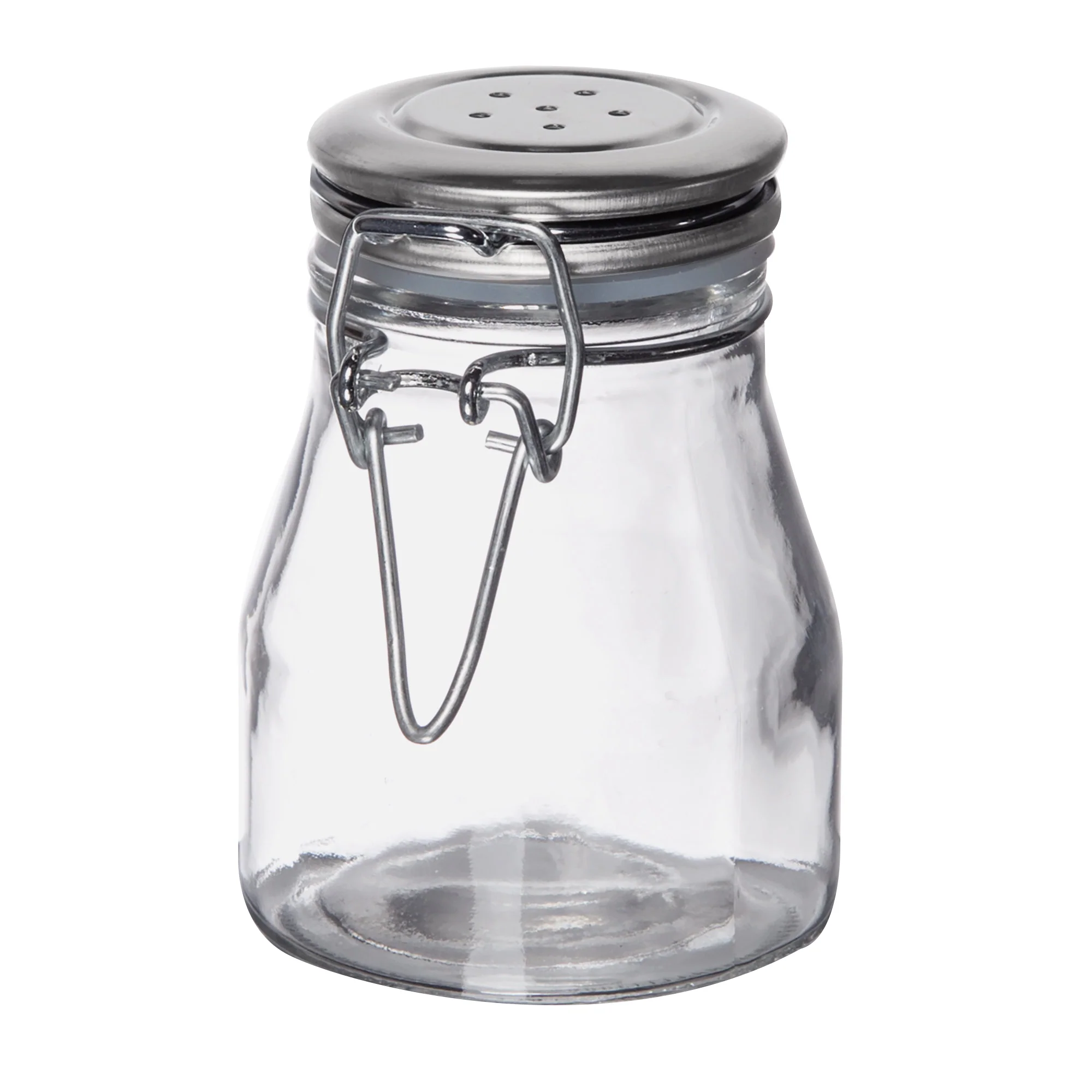 Tablecraft H3S&P 3-1/2 Oz Glass Salt and Pepper Shakers Stainless Steel Clip Top Tablecraft H3S&P 3-1/2 Oz Glass Salt and Pepper Shakers Stainless Steel Clip Top
