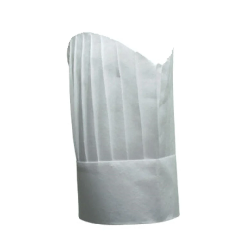 John Ritzenthaler Company H055 Disposable Chef's Hat 7 Inch White Non-woven Fiber 25 Packs