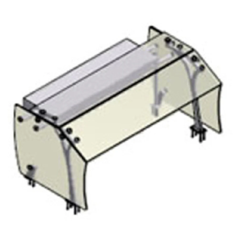 Atlas Metal VGG7-EP4-HTLT-2 35-1/4 Inch Gardian Sneeze Guard with Top Shelf Atlas Metal VGG7-EP4-HTLT-2 35-1/4 Inch Gardian Sneeze Guard with Top Shelf
