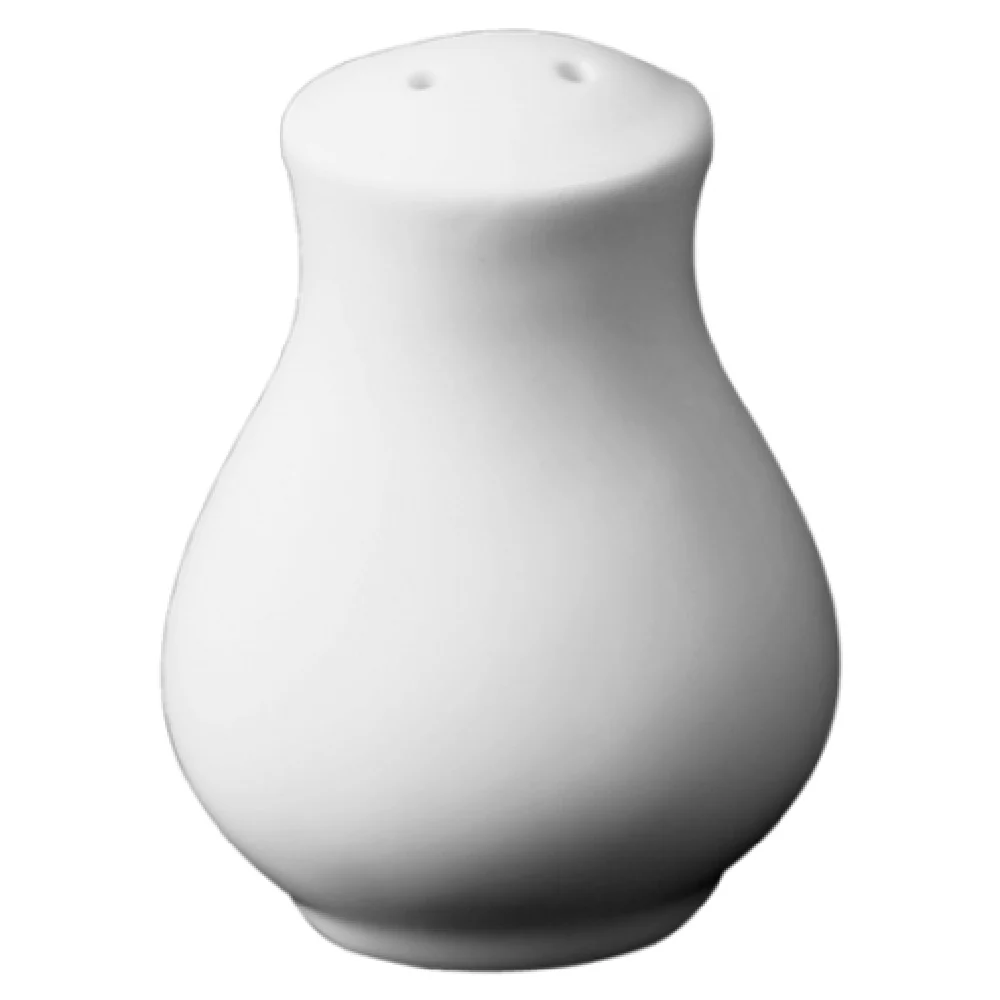 Cameo China 610-34S 2 Inch White Ceramic Salt Shaker with Vitrified Glaze