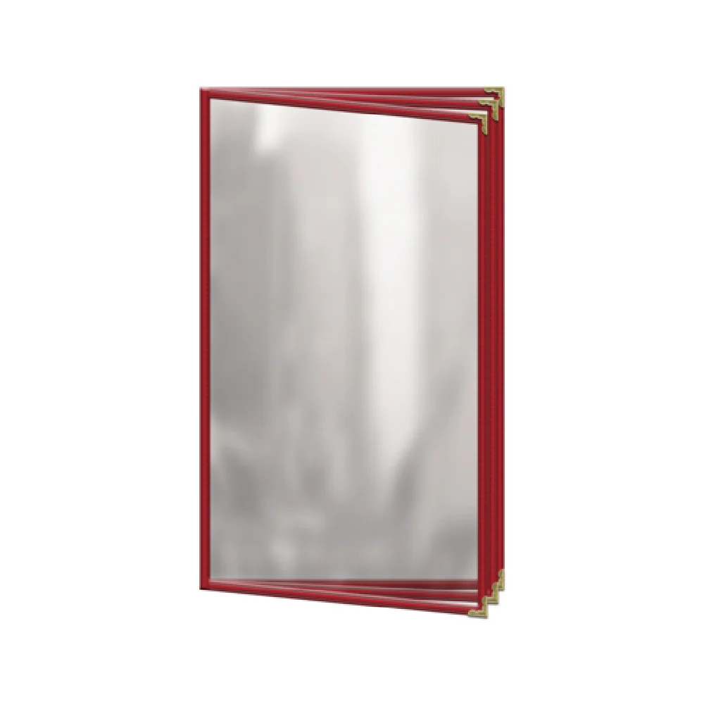 Risch TETB 8.5X14 8-1/2 Inch Deluxe Clear Vinyl Menu Cover with Metal Corners Risch TETB 8.5X14 8-1/2 Inch Deluxe Clear Vinyl Menu Cover with Metal Corners