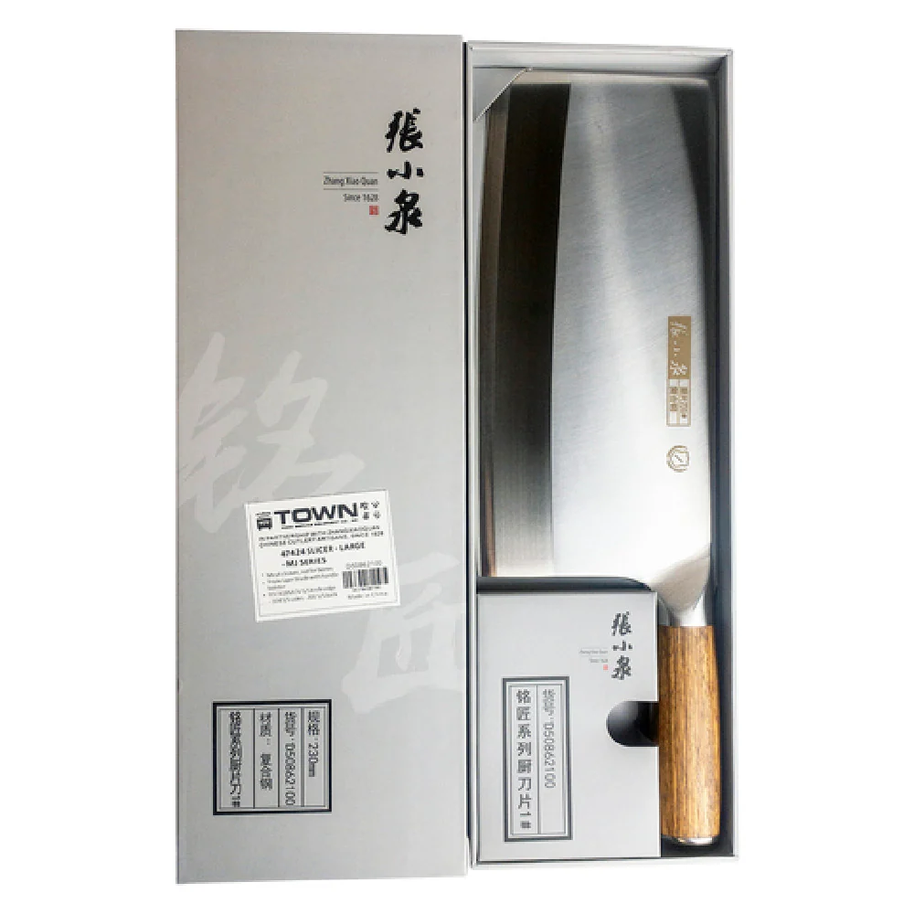 Town 47424/DZ 9 Inch Forged Blade Large Meat Cleaver Stainless Steel with Wood Handle Town 47424/DZ 9 Inch Forged Blade Large Meat Cleaver Stainless Steel with Wood Handle