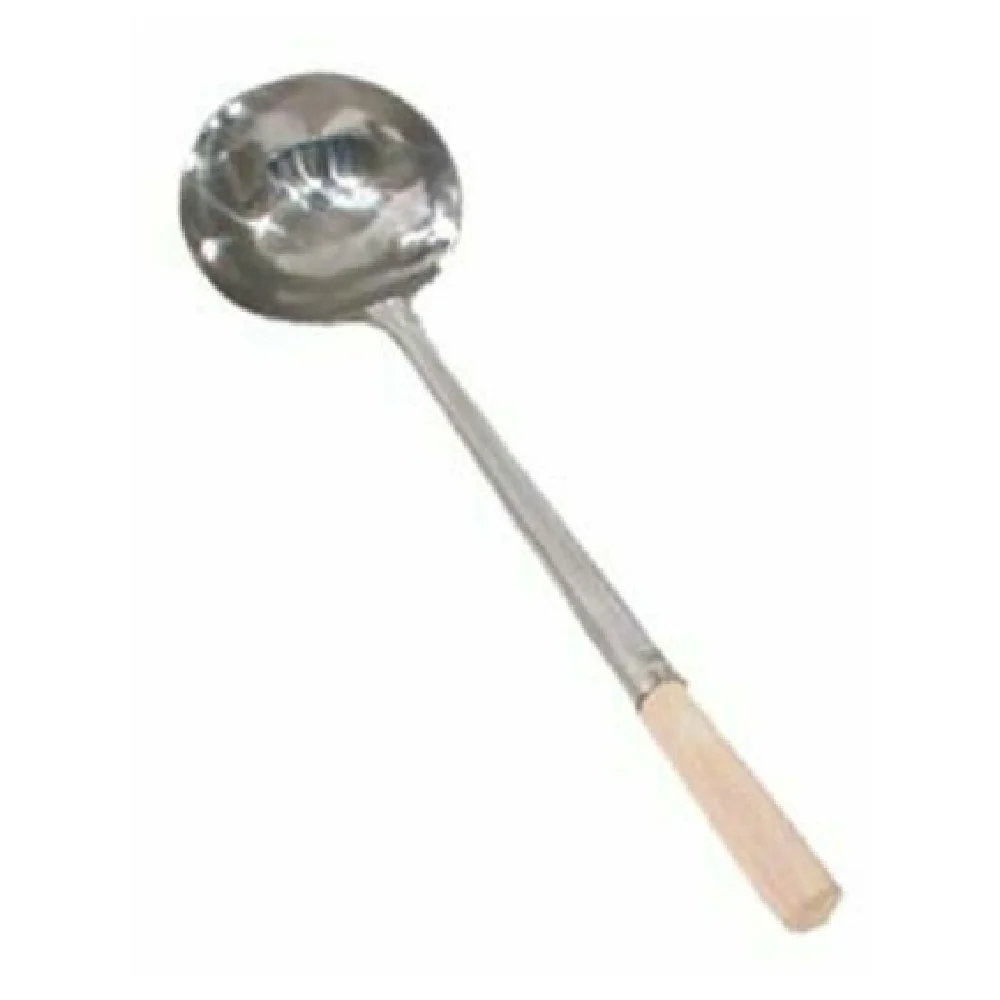 Town 34942/DZ 8 Oz Wok Ladle Hand Hammered Stainless Steel Wood Handle Dozen