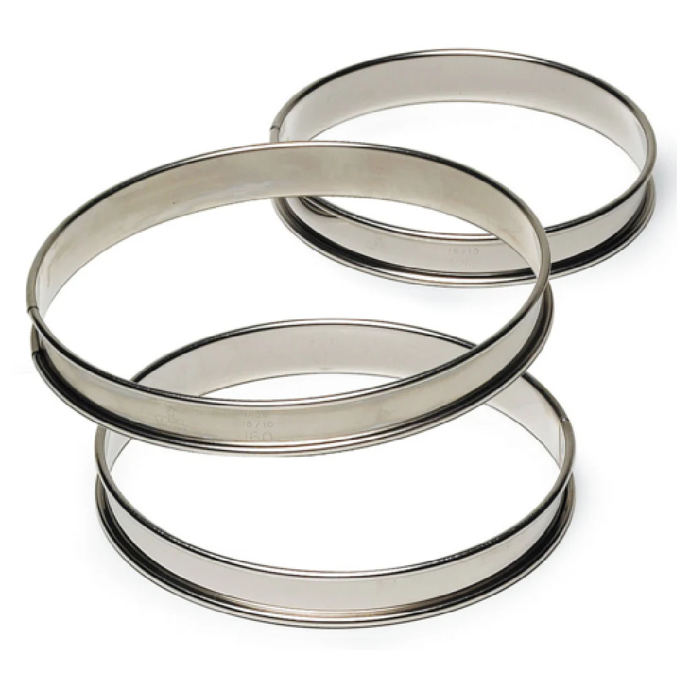 Louis Tellier 834960 8.66 Inch Tart Ring Deep Rolled Edges Stainless Steel Louis Tellier 834960 8.66 Inch Tart Ring Deep Rolled Edges Stainless Steel