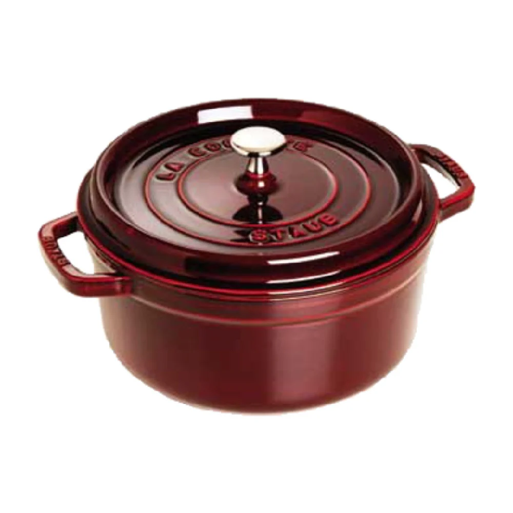 Zwilling 1102687 5.5 Qt round cast iron Dutch oven dishwasher safe red with cover