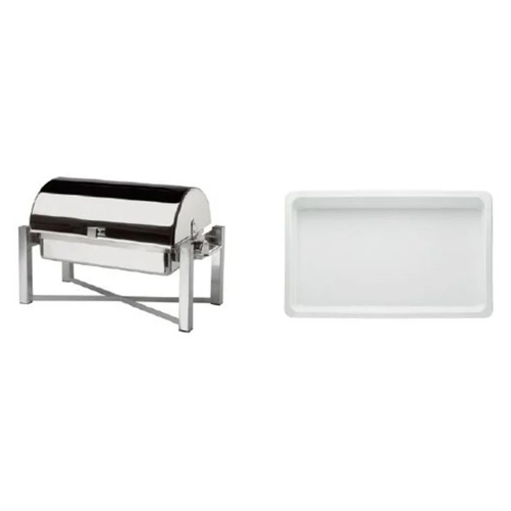 BauscherHepp 12.5294.0311 1/1 GN Chafing Dish Electric Stainless Steel with Roll Top