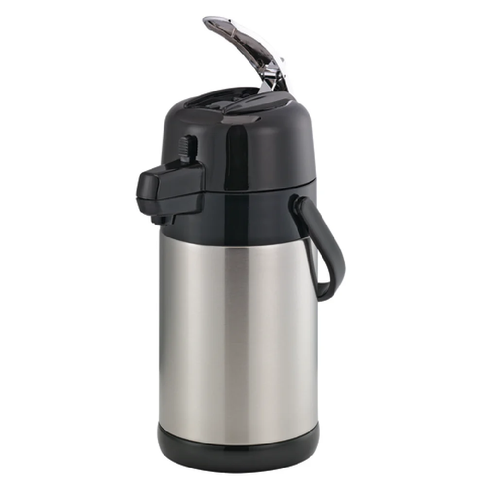 Service Ideas SECAL19S 5-1/2 Inch Airpot 64.2 Oz Lever Style Stainless Steel with Smooth Body