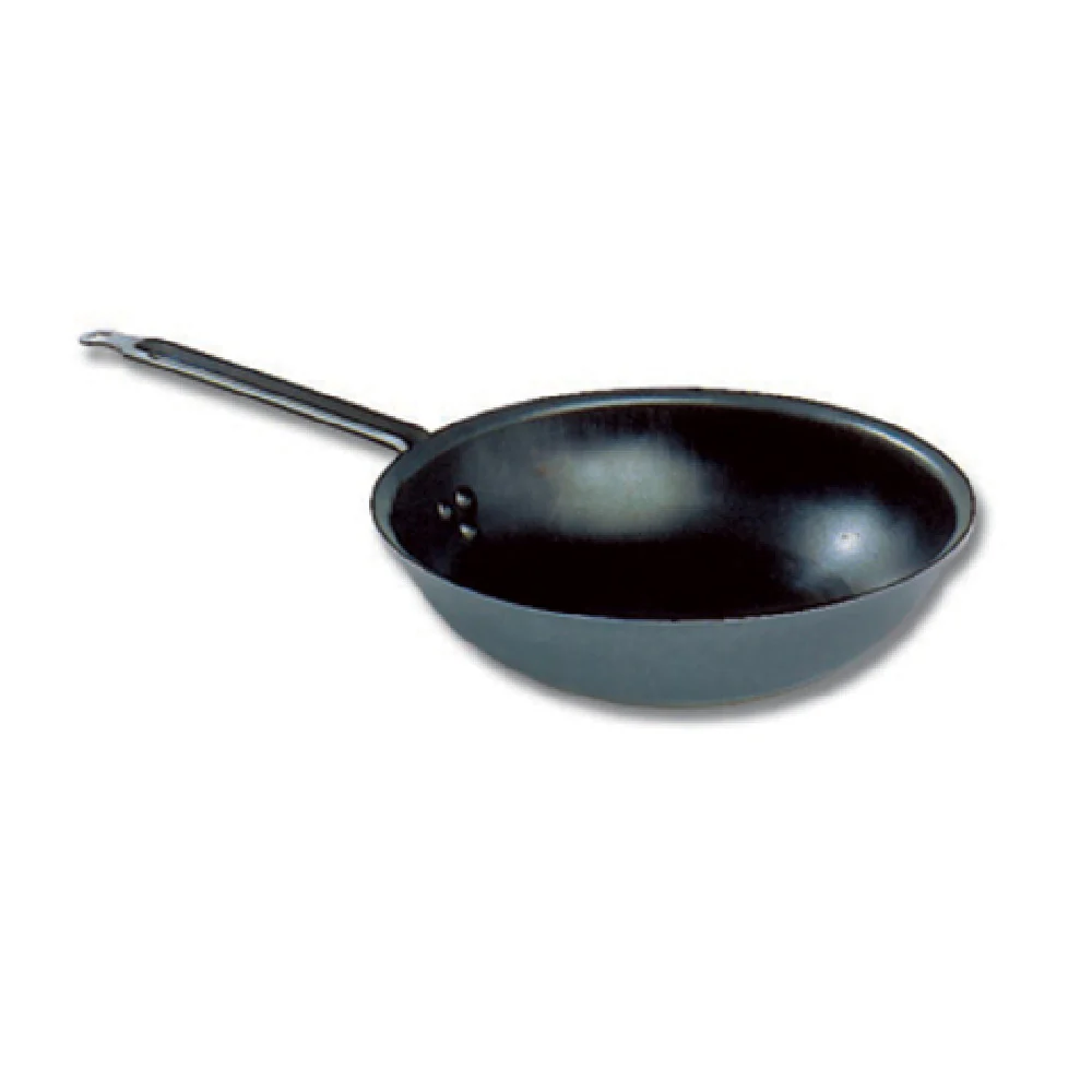 Matfer 909528 11 Inch Chinese Wok Aluminum Non-Stick Stainless Steel Handle Gray