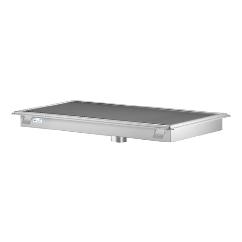 Koolmore KM-FTG-24108 108 Inch Commercial Floor Trough Drain Stainless Steel with 2 Drain Connections Koolmore KM-FTG-24108 108 Inch Commercial Floor Trough Drain Stainless Steel with 2 Drain Connections