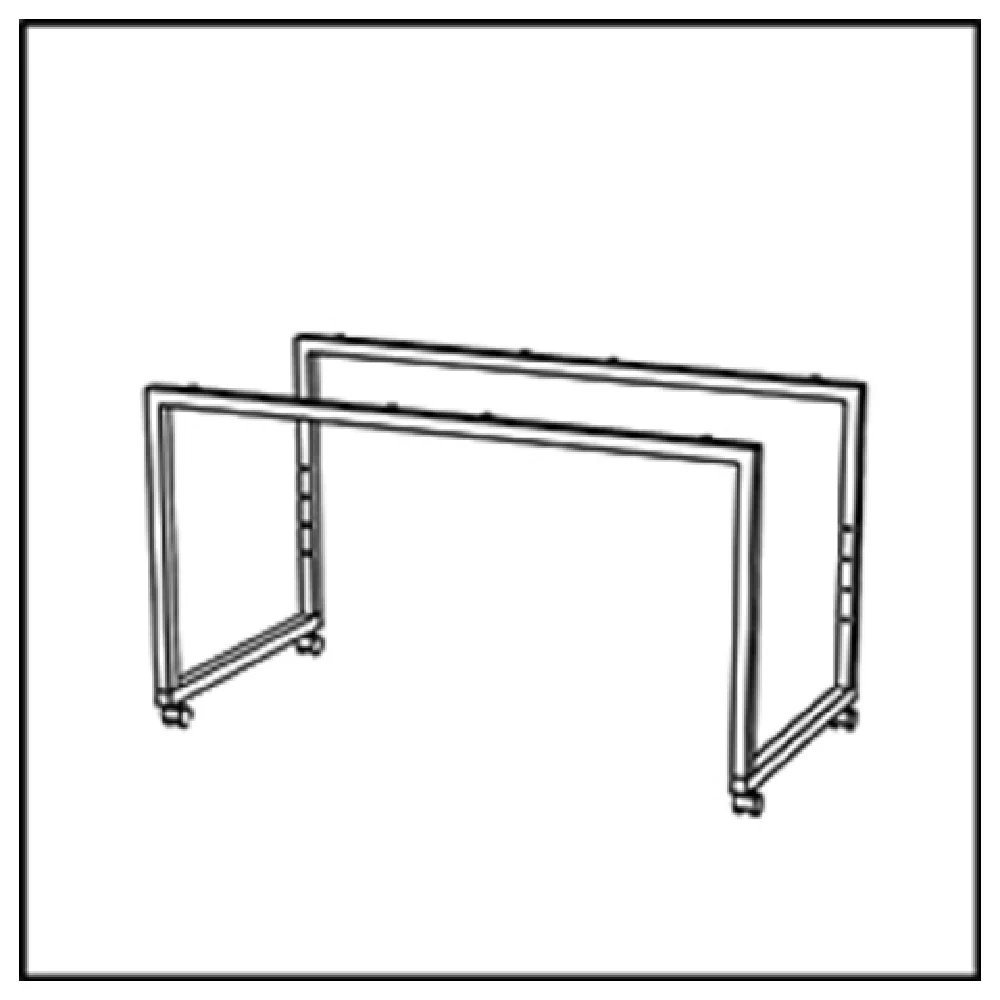 BauscherHepp VE-81039 63 Inch Stage 80 S Frame Only Buffet Table with Castors