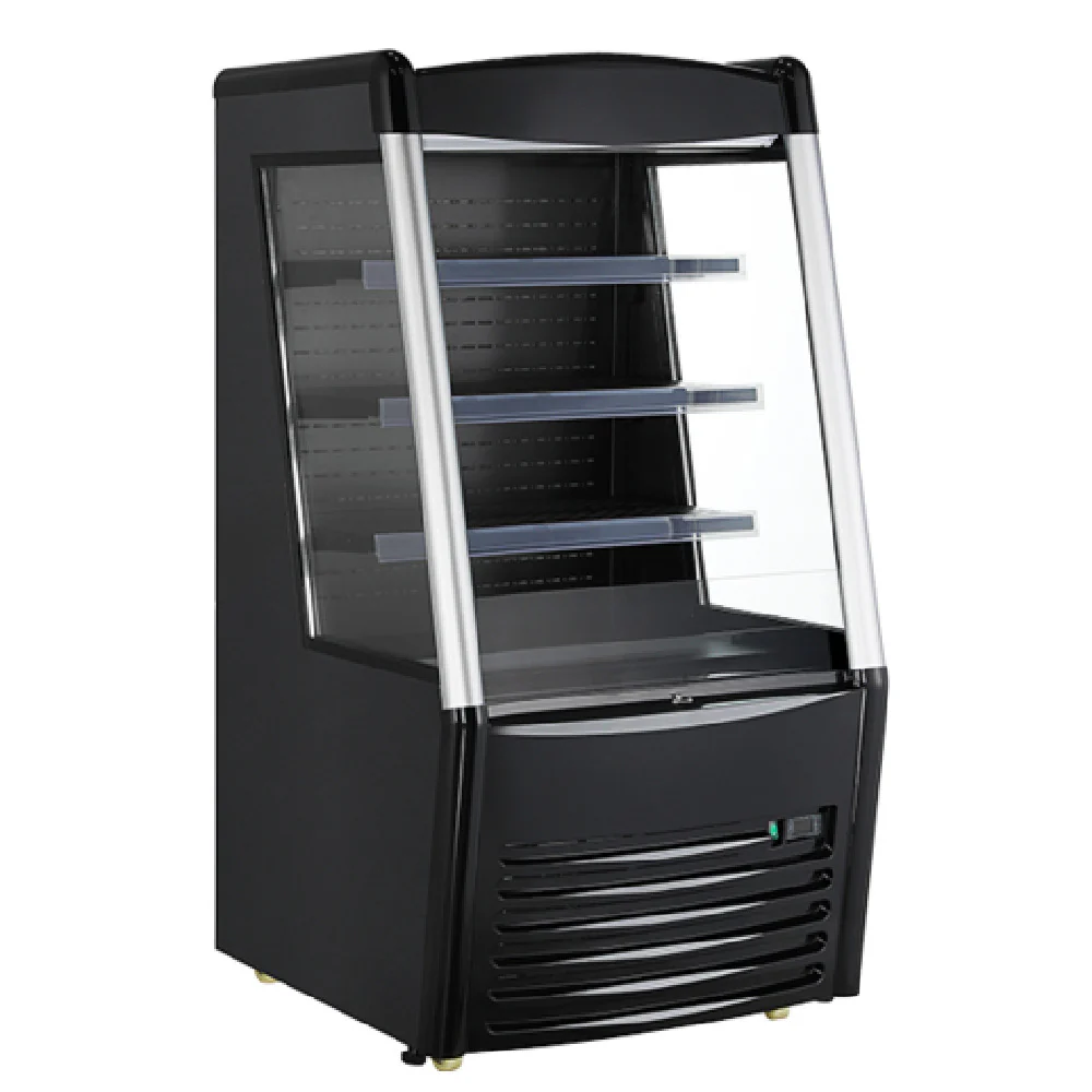 Omcan 47515 28 Inch 9.18 cu ft Refrigerated Open Merchandiser Black Omcan 47515 28 Inch 9.18 cu ft Refrigerated Open Merchandiser Black