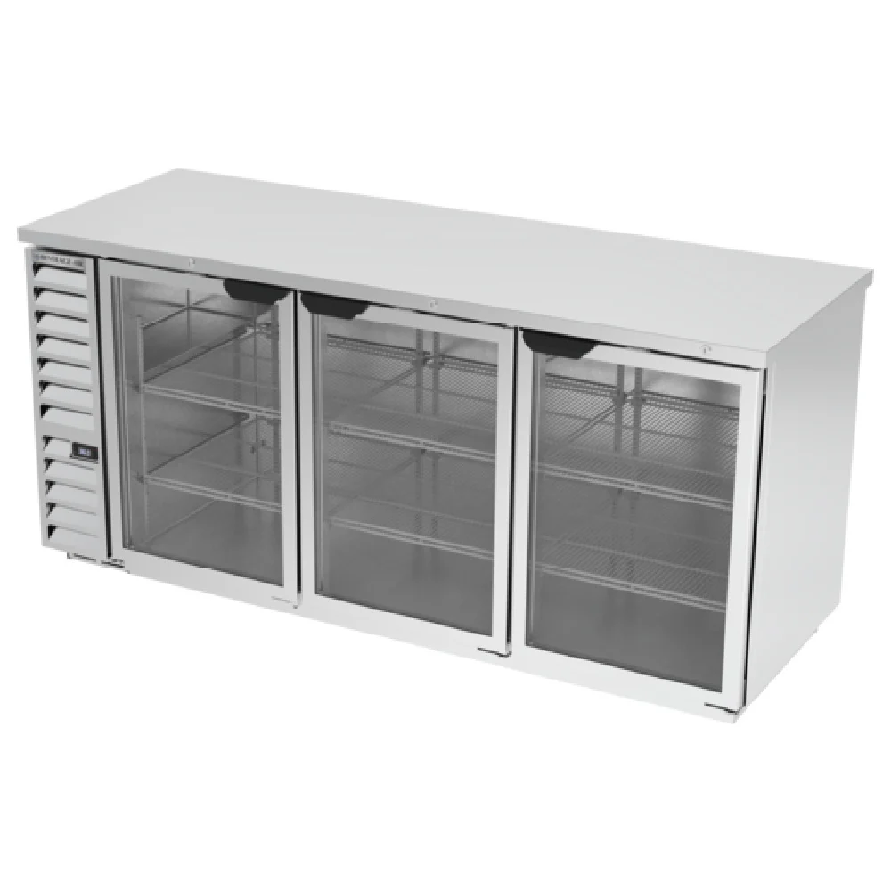 Beverage Air BB78HC-1-G-S 79 Inch Refrigerated Back Bar Cabinet Three-section Beverage Air BB78HC-1-G-S 79 Inch Refrigerated Back Bar Cabinet Three-section