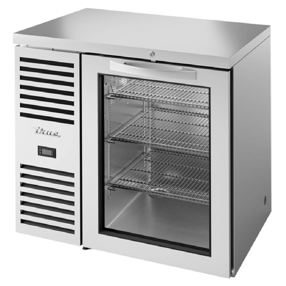 True Refrigeration TBR36-RISZ1-L-S-G-1 36 Inch Refrigerated Back Bar Cooler Gas Stainless Steel