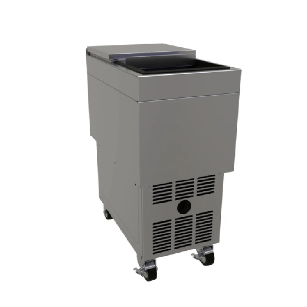Glastender FRM-2-C 14 Inch Craft Ice Holding Freezer Mobile Stainless Steel with Sliding Lid