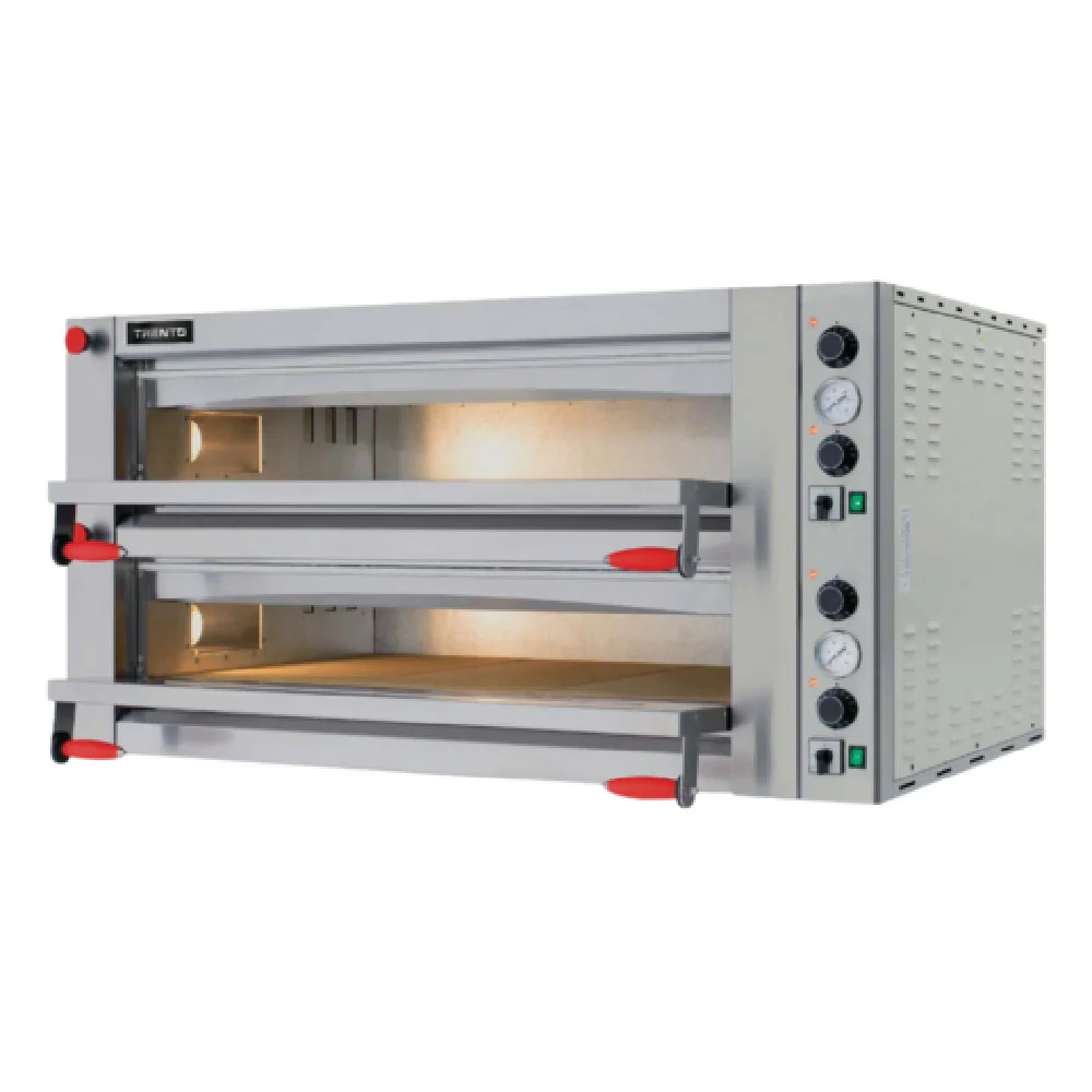 Omcan 40641 56-3/4 Inch Electric Pizza Bake Oven with Double Chamber