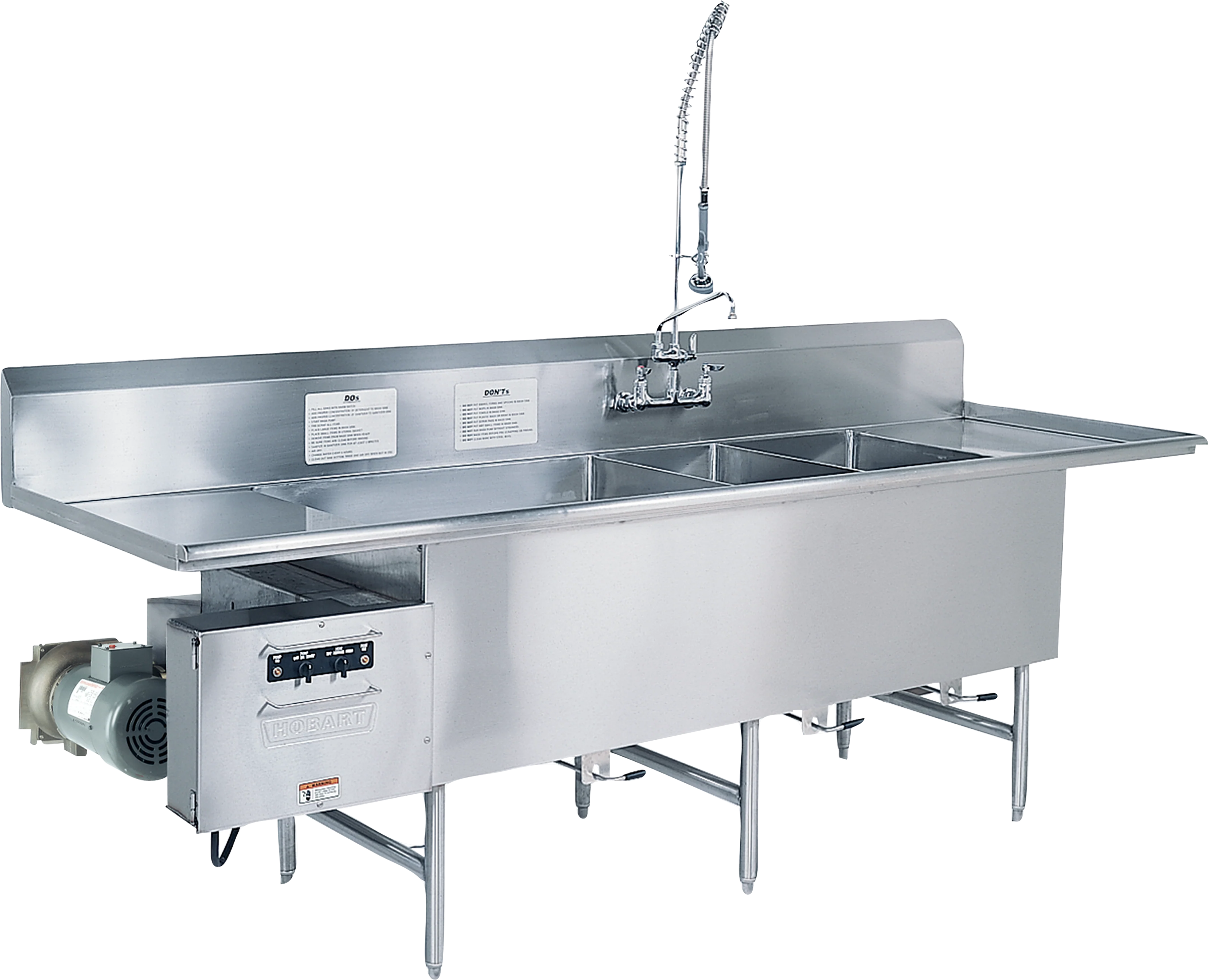 Hobart TWII 2 Drainboards TurboWash Pot Scrubber Stainless Steel with TurboWash Hobart TWII 2 Drainboards TurboWash Pot Scrubber Stainless Steel with TurboWash